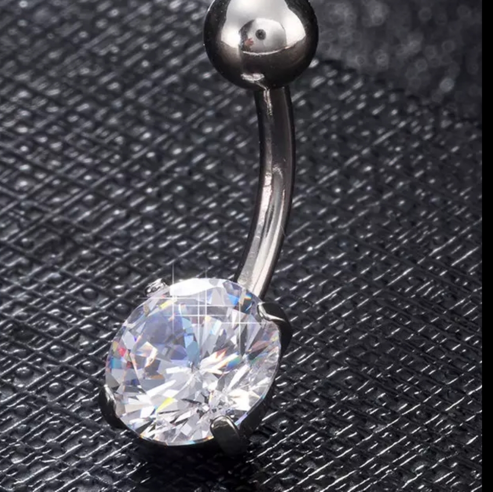Crystal belly ring